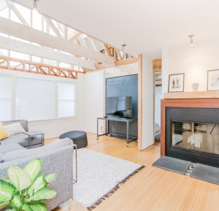 自然と調和した室内